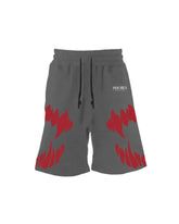 PHOBIA GREU SHORTS WITH RED MOUTH PRINT