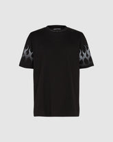VISION OF SUPER BLACK TSHIRT WITH GREY FLAMES