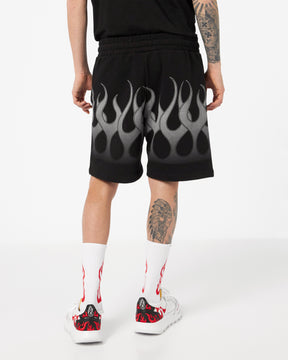 VISION OF SUPER BLACK SHORTS WITH GREY FLAMES