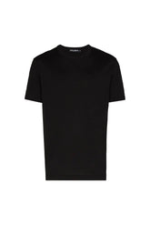 Black Cotton Logo T-shirt חולצות קצרות DOLCE & GABBANA 