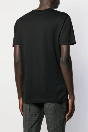 Black Cotton Plate T-Shirt SS21 חולצות קצרות DOLCE & GABBANA