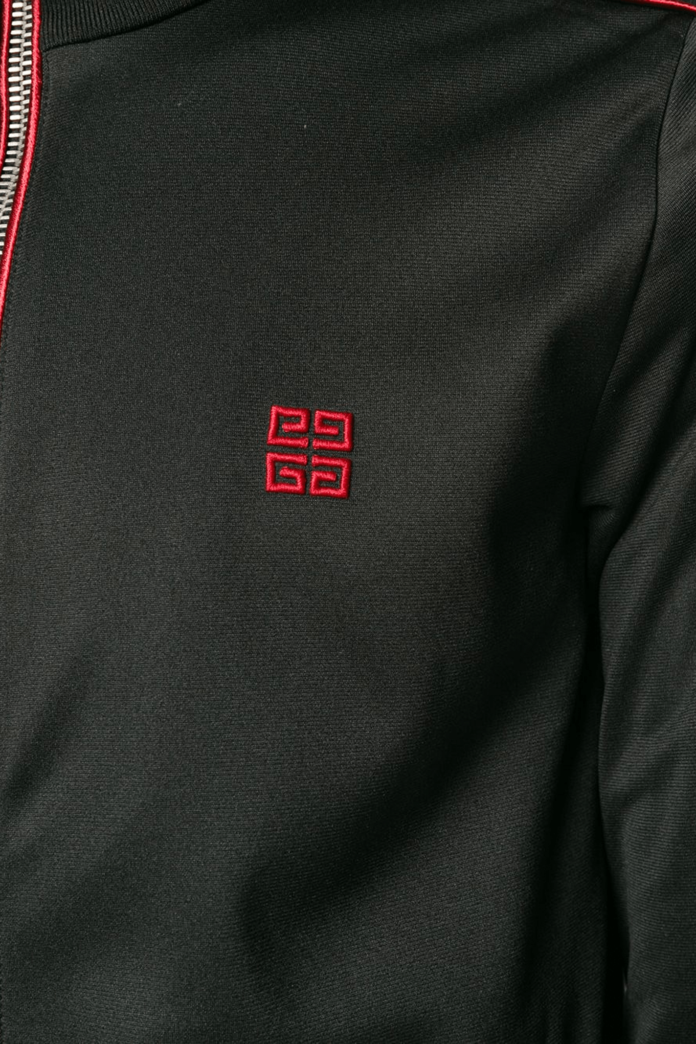 ג׳קט זיפר שחור לוגו אדום Givenchy 