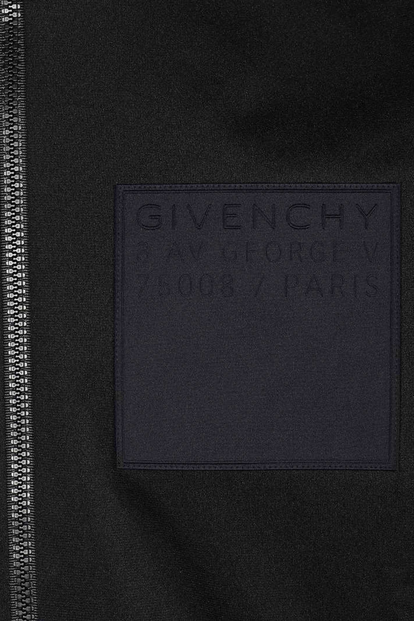 ג׳קט זיפר שחור לוגו ריבוע Givenchy 