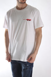 חולצה טי לבנה לוגו חץ אדום Givenchy 