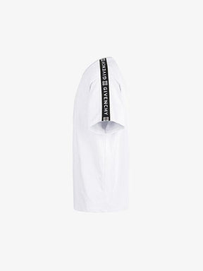חולצה טי לבנה סטריפ כתפיים חולצות קצרות Givenchy 