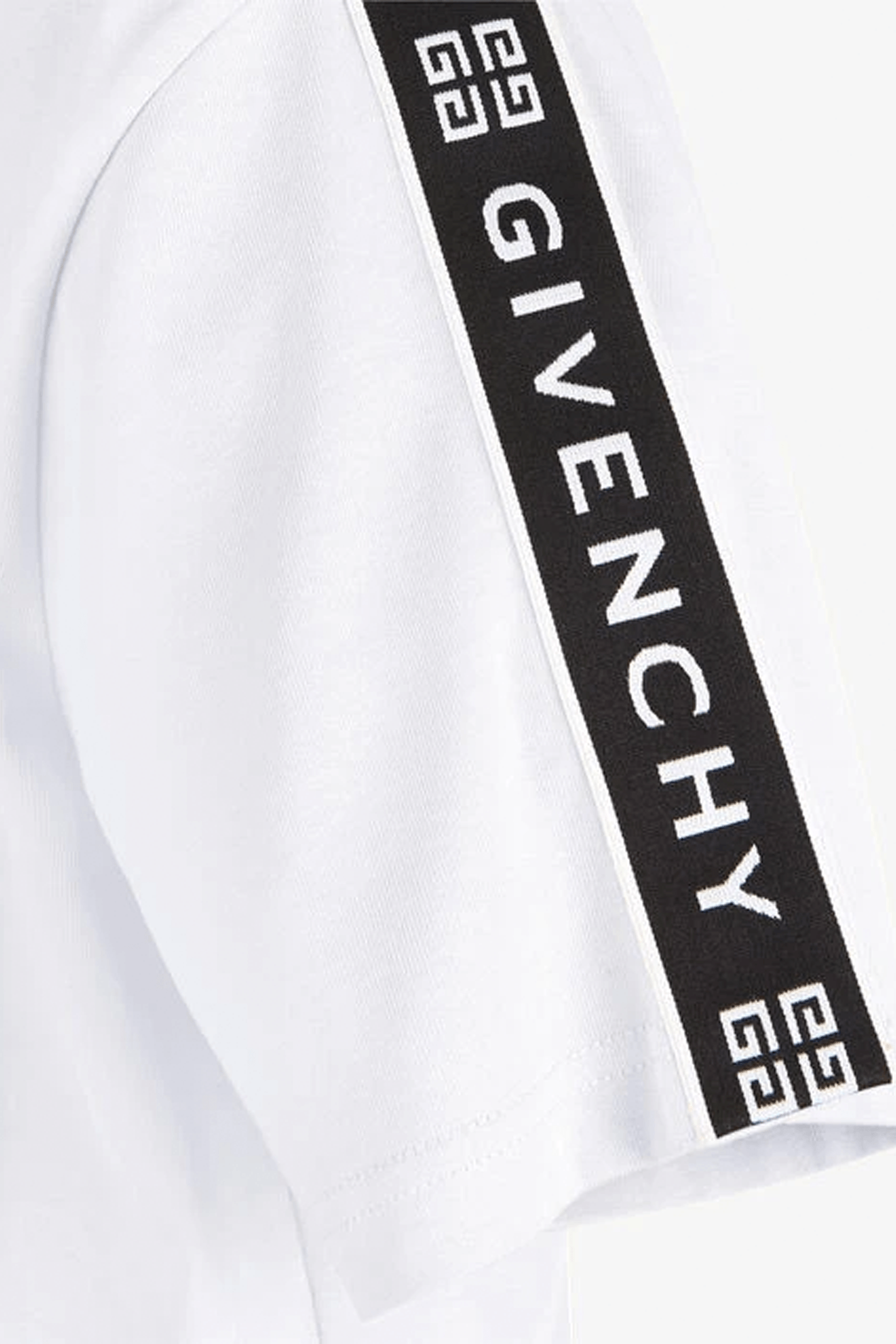 חולצה טי לבנה סטריפ כתפיים חולצות קצרות Givenchy 