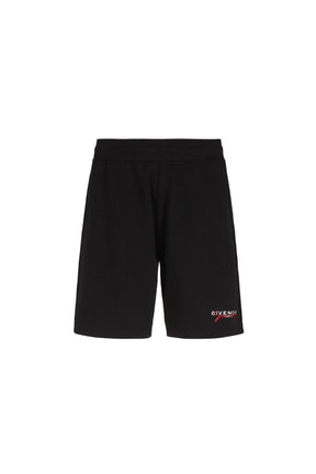 מכנס טרנינג קצר שחור לוגו חתימה אדום Givenchy 