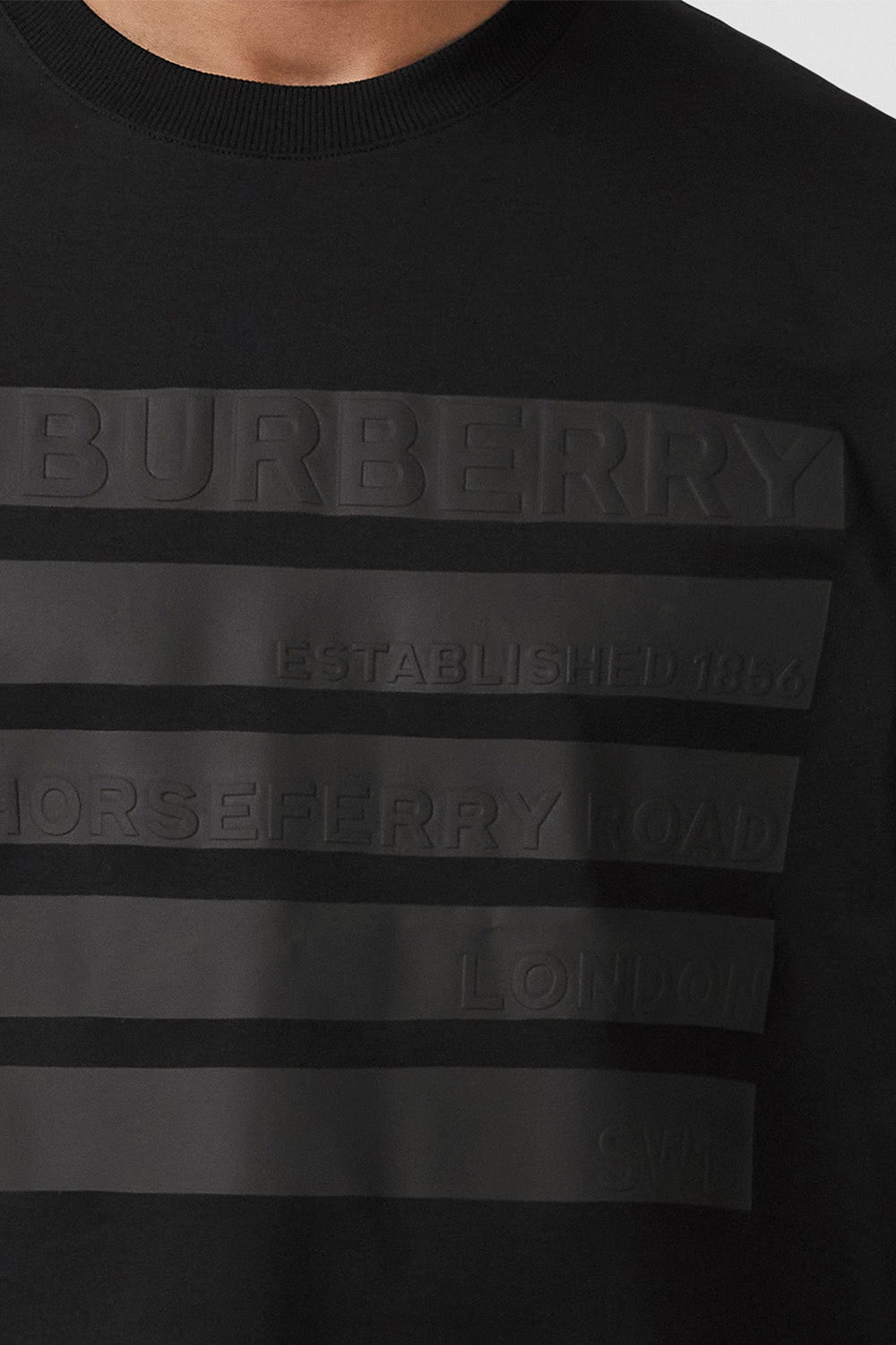 Burberry Horseferry Print Cotton Oversized T-shirt black