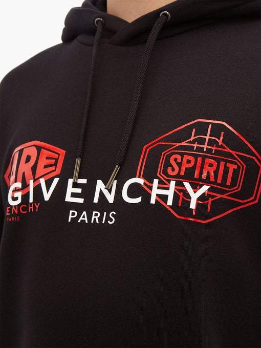 קפוצ׳ון שחור לוגו גרפיקה קפוצ׳ונים Givenchy 